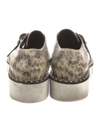 Stella McCartney Leather Animal Print Oxfords