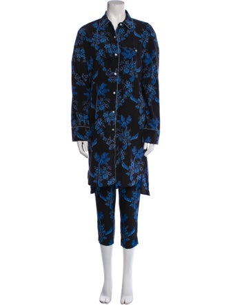 Stella McCartney Silk Floral Print Pajama Set