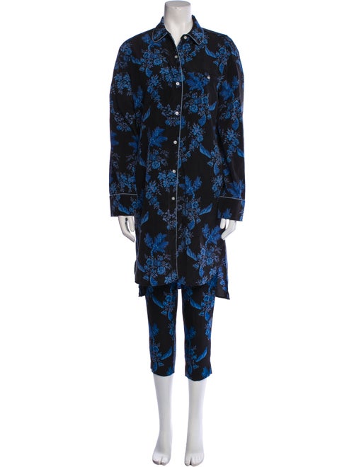 Stella McCartney Silk Floral Print Pajama Set