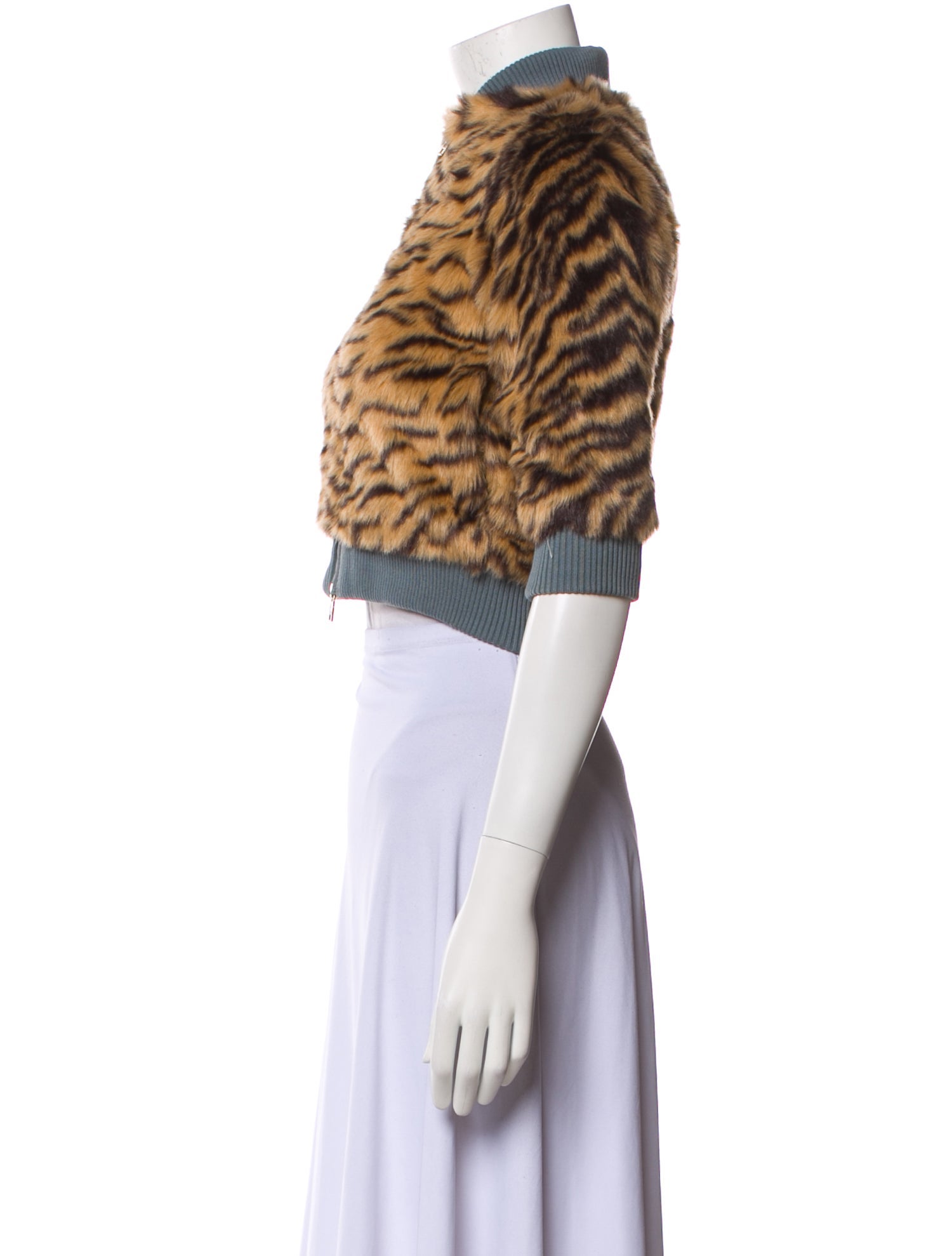 Stella McCartney Kids Girls' Animal Print Faux Fur Jacket