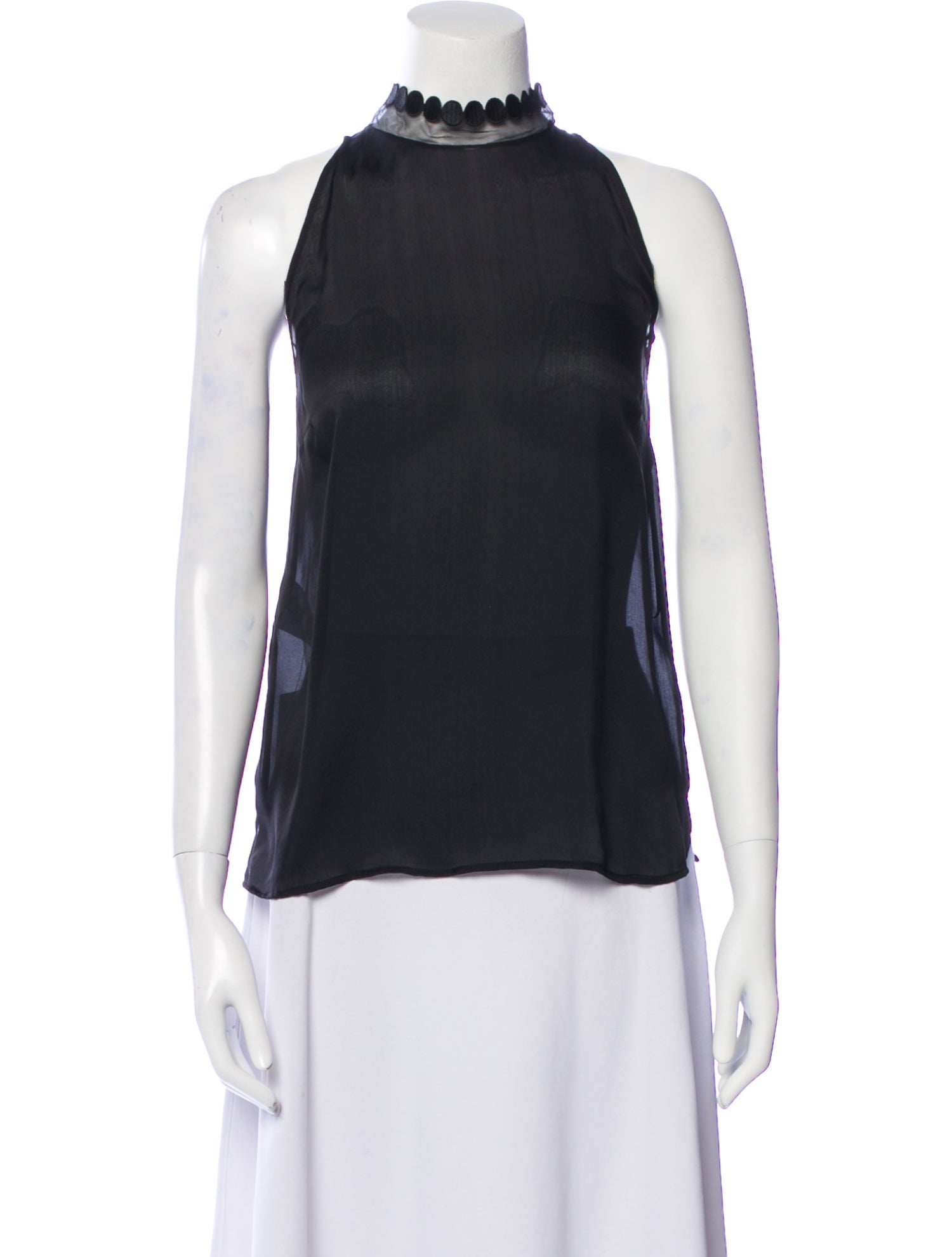 Stella McCartney Silk Mock Neck Blouse