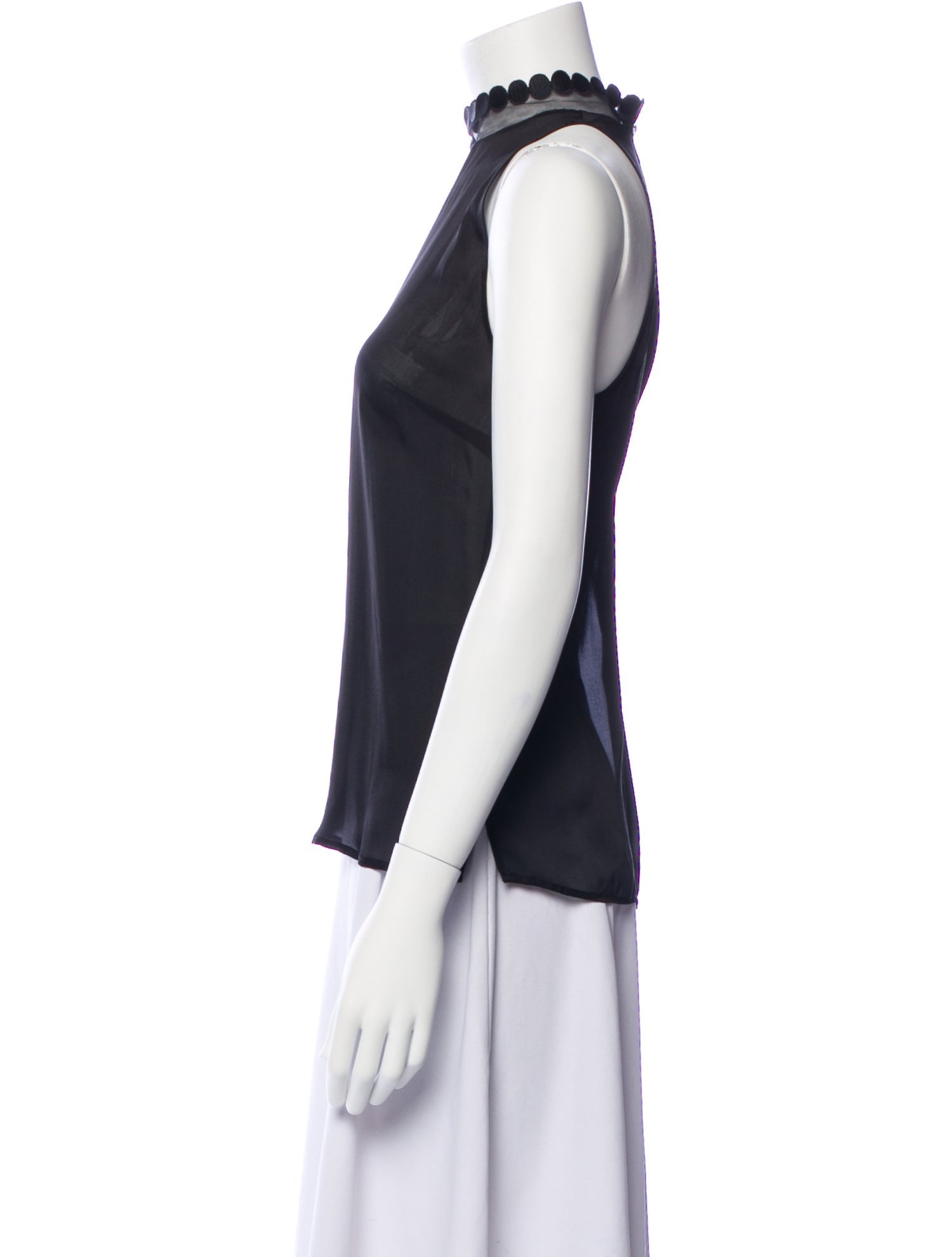 Stella McCartney Silk Mock Neck Blouse