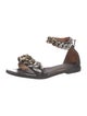 Stella McCartney Leather Chain-Link Accents Sandals