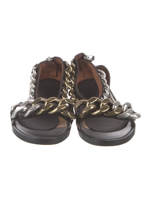 Stella McCartney Leather Chain-Link Accents Sandals