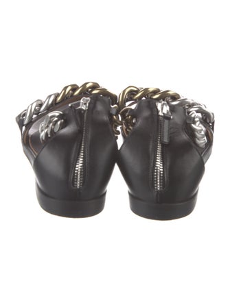 Stella McCartney Leather Chain-Link Accents Sandals
