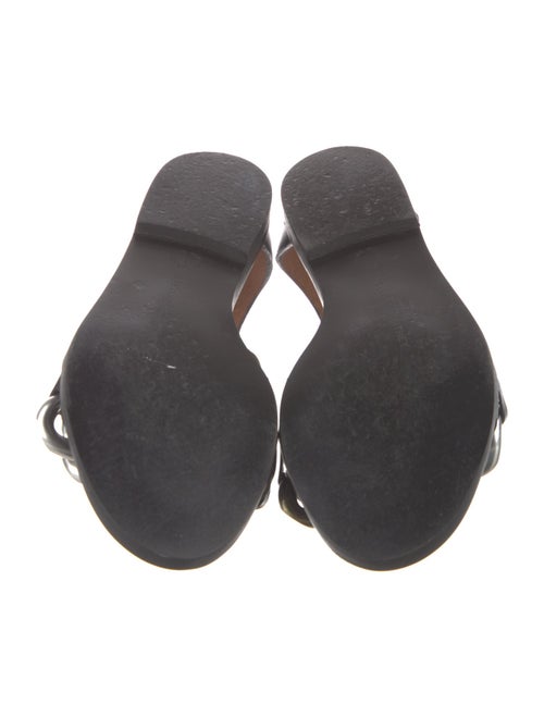 Stella McCartney Leather Chain-Link Accents Sandals