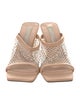 Stella McCartney Vegan Leather Crystal Embellishments Slides