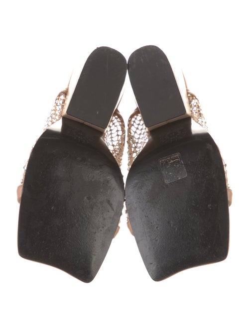 Stella McCartney Vegan Leather Crystal Embellishments Slides