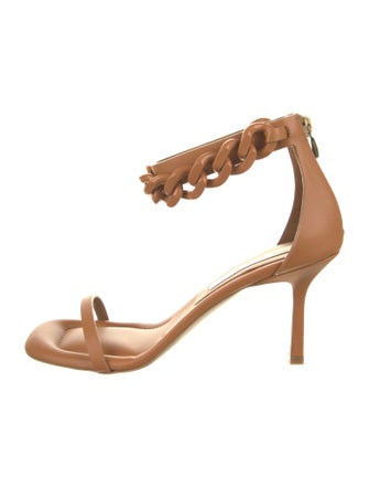 Stella McCartney Leather Chain-Link Accents Sandals