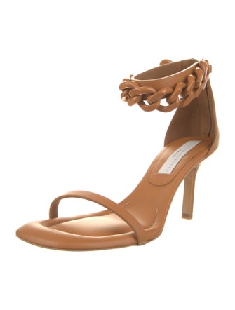 Stella McCartney Leather Chain-Link Accents Sandals