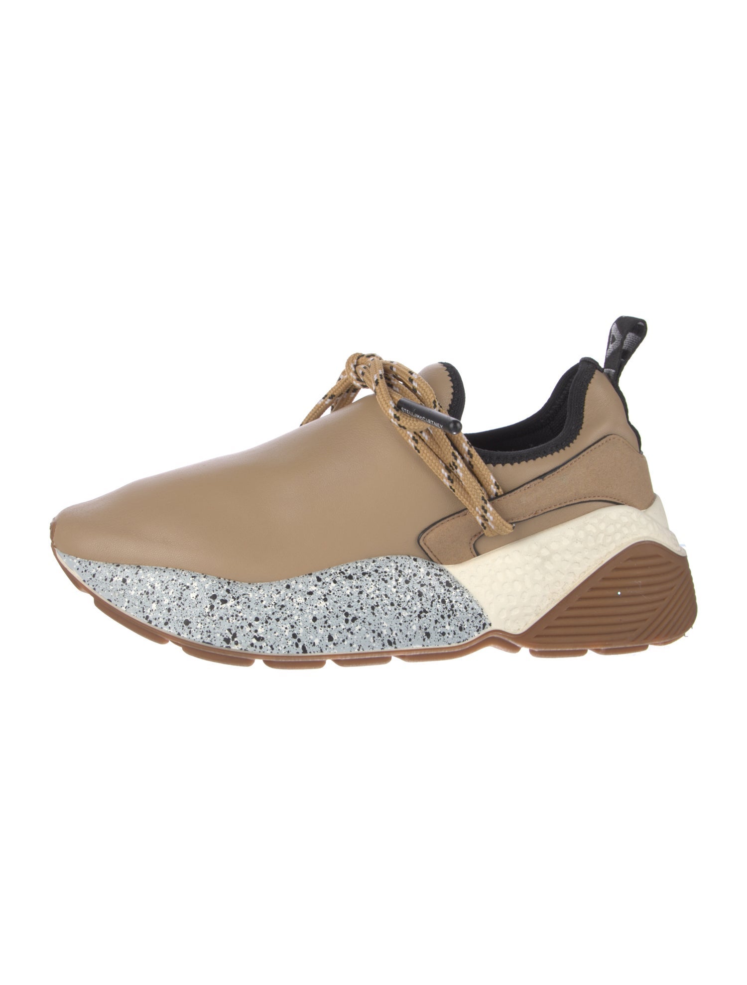 Stella McCartney Vegan Leather Colorblock Pattern Chunky Sneakers