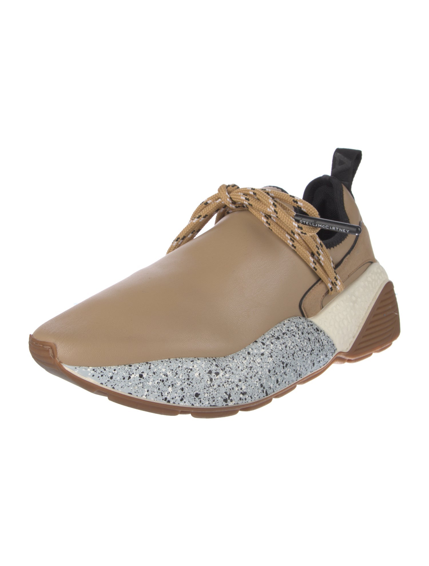 Stella McCartney Vegan Leather Colorblock Pattern Chunky Sneakers