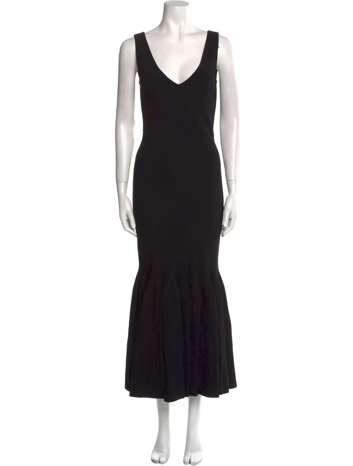 Stella McCartney V-Neck Long Dress w/ Tags - Black Dresses