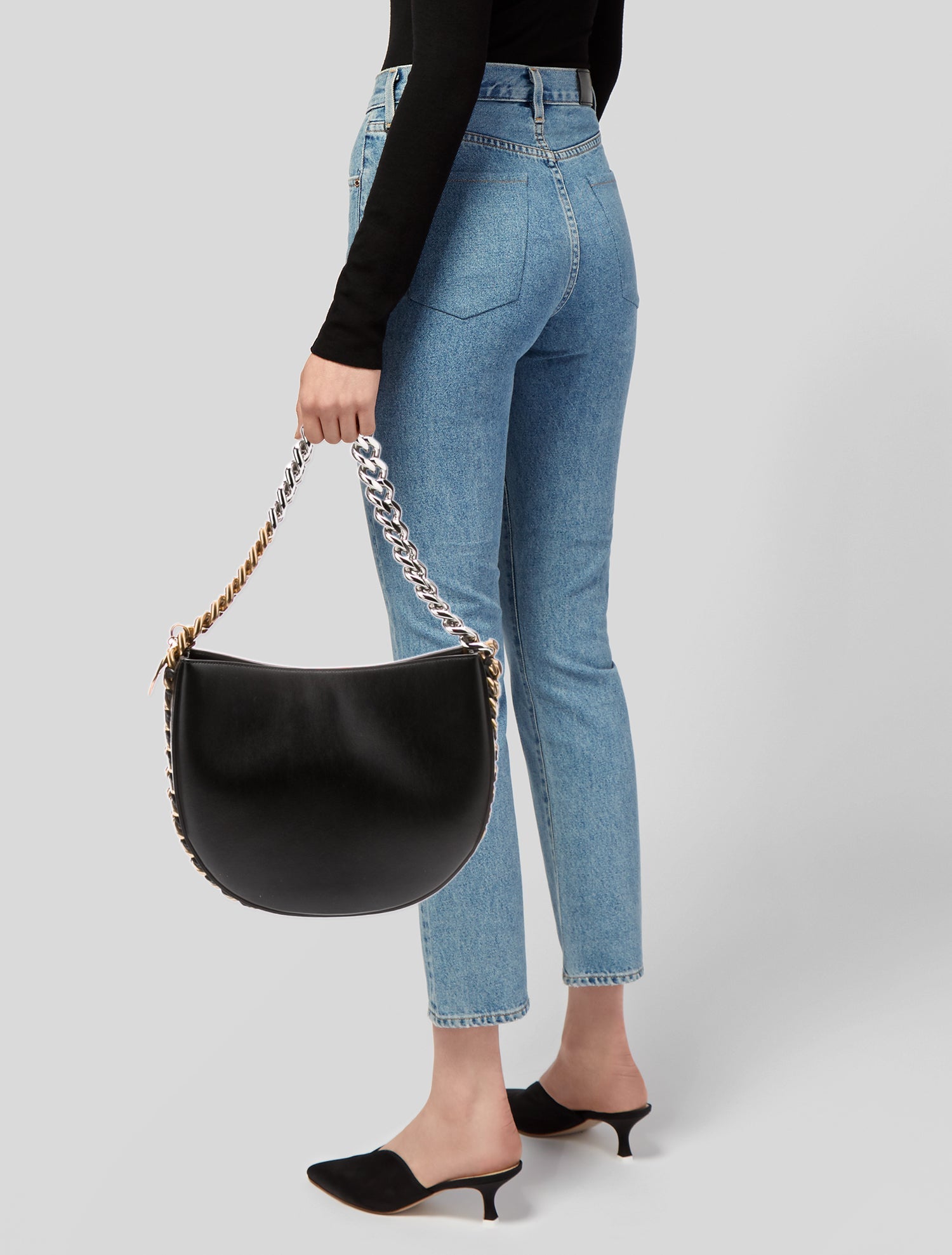 Stella McCartney Vegetarian Leather Frayme - Brown Shoulder Bags