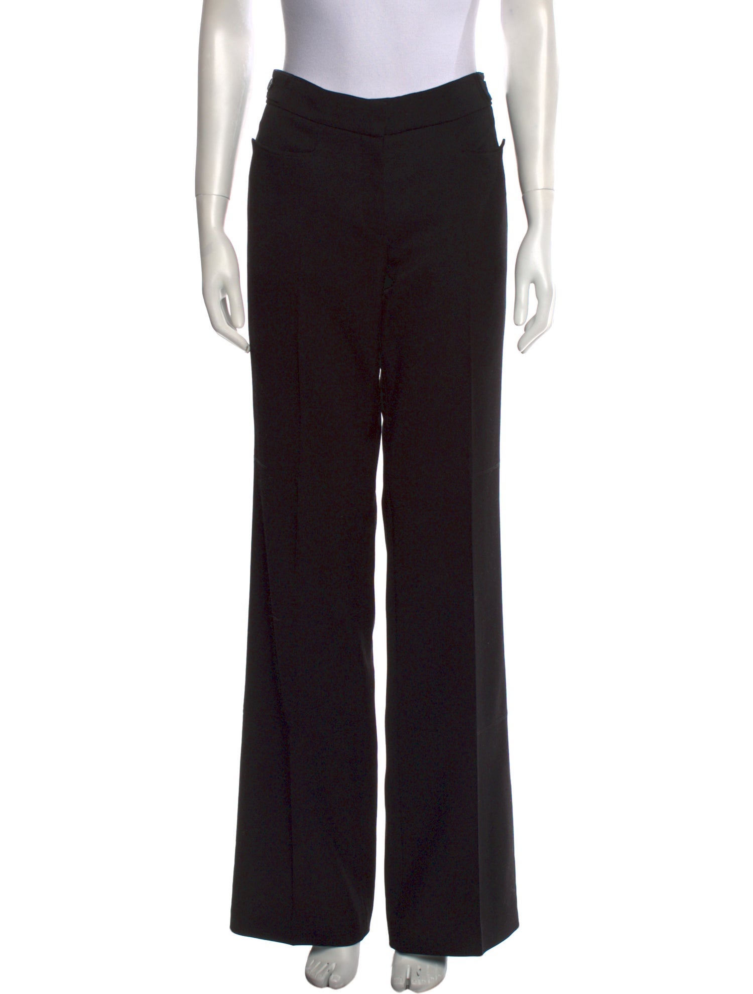 パンツ Stella McCartney SS24 Black wool pant (6401543DU700 1000) Stella McCartney Wide-Leg Wool Tuxedo Trousers | Neiman Marcus