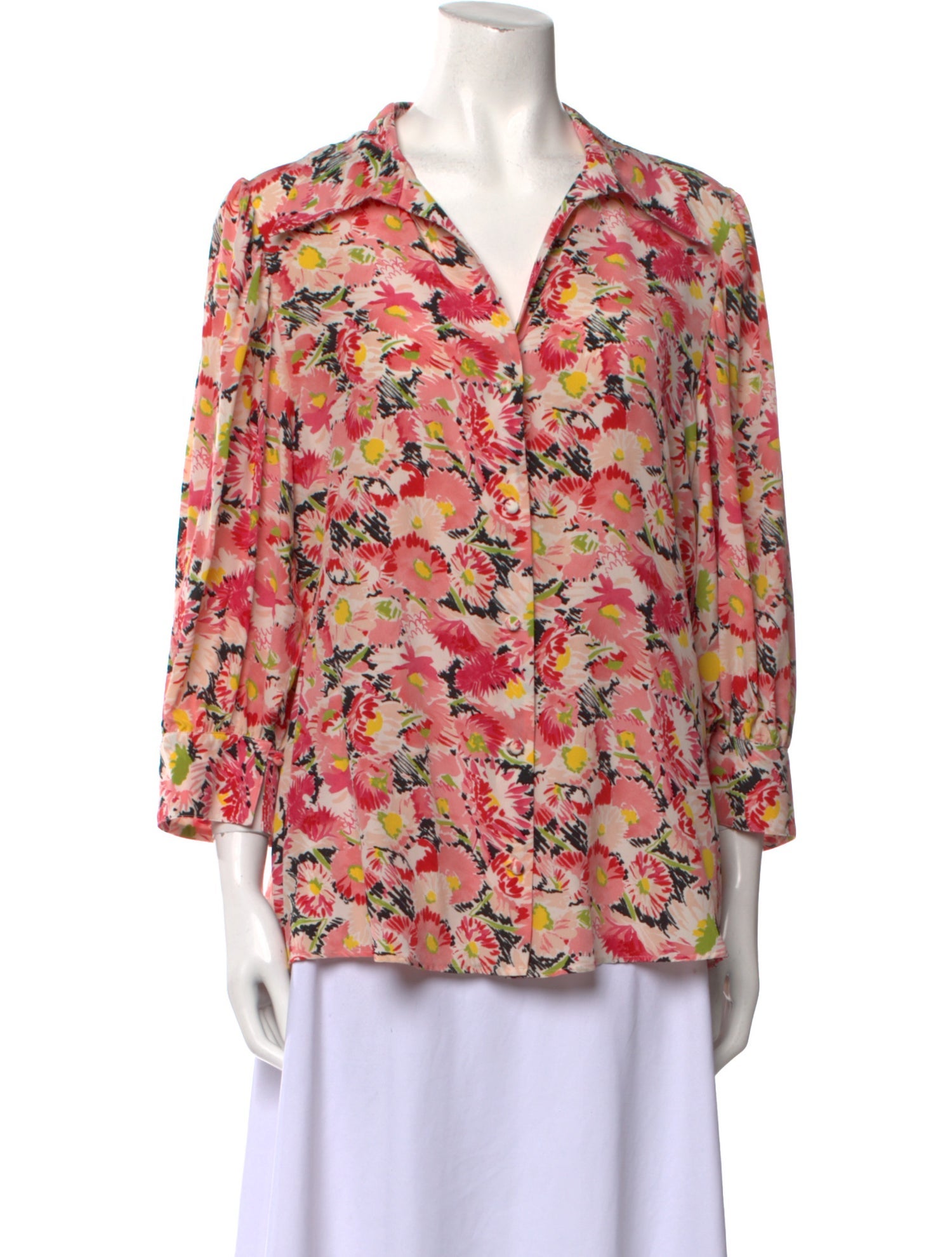 Stella McCartney Silk Printed Button-Up Top