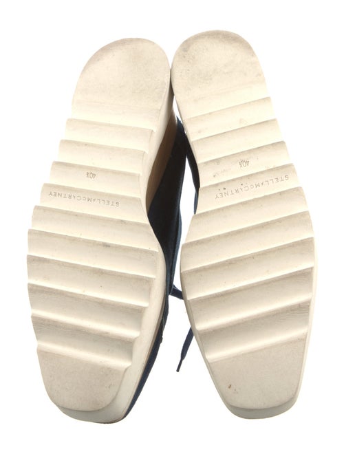 Stella McCartney Denim Distressed Accents Wedge Sneakers