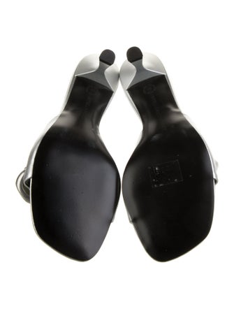 Stella McCartney Leather Chain-Link Accents Slides