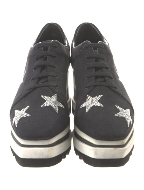 Stella McCartney Vegetarian Suede Printed Wedge Sneakers