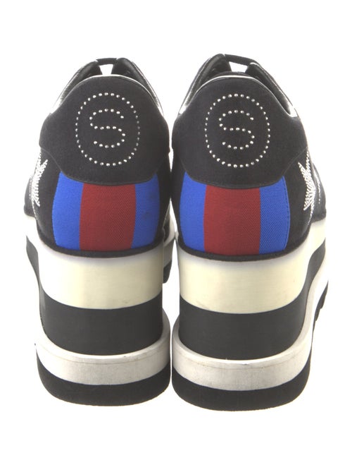 Stella McCartney Vegetarian Suede Printed Wedge Sneakers