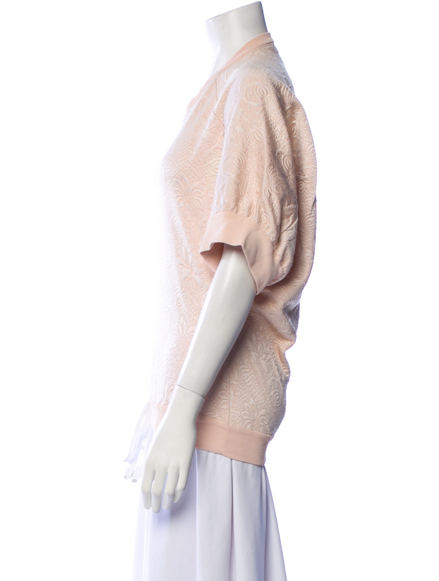 Stella McCartney Mock Neck Short Sleeve Sweatshirt