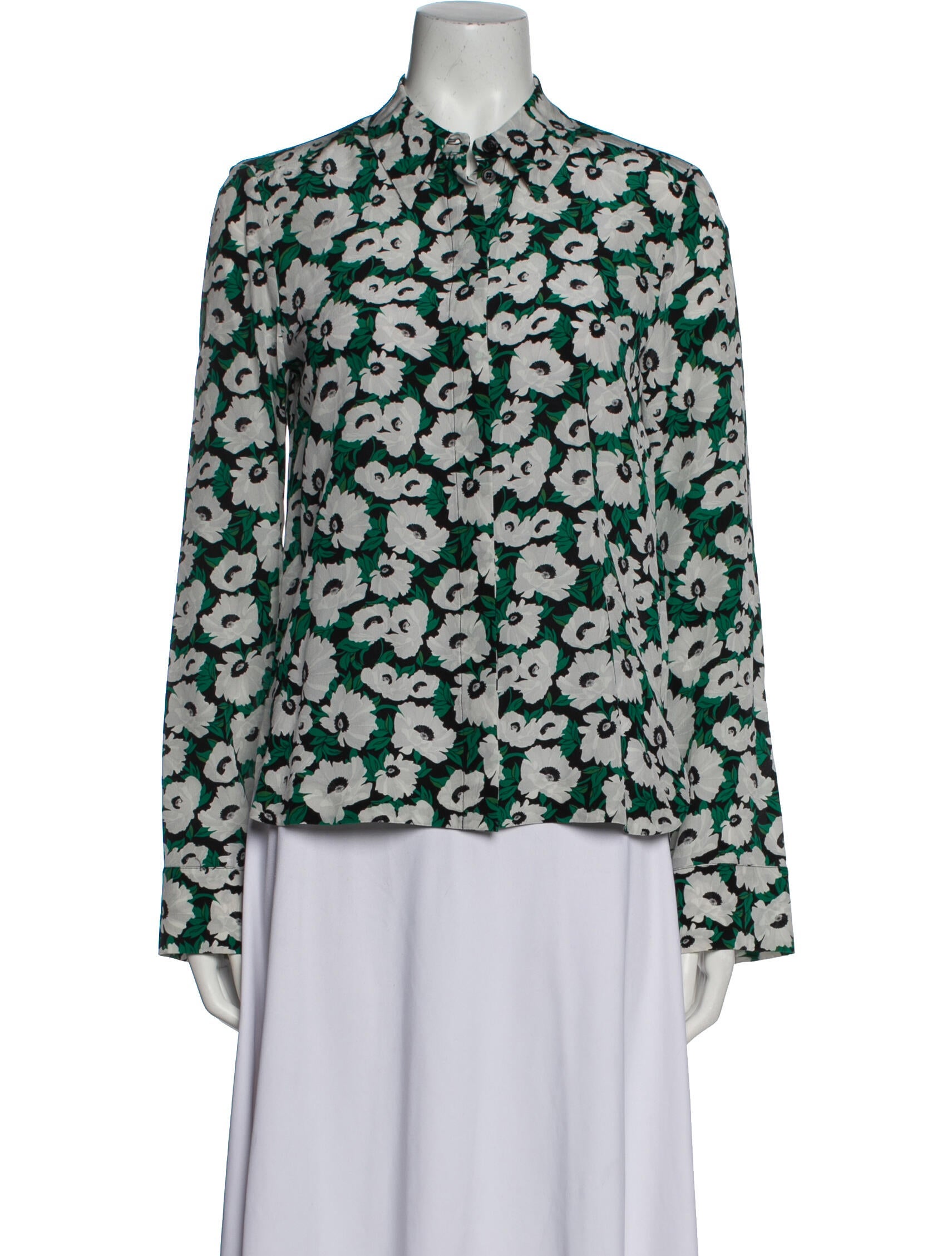 Stella McCartney Silk Printed Button-Up Top