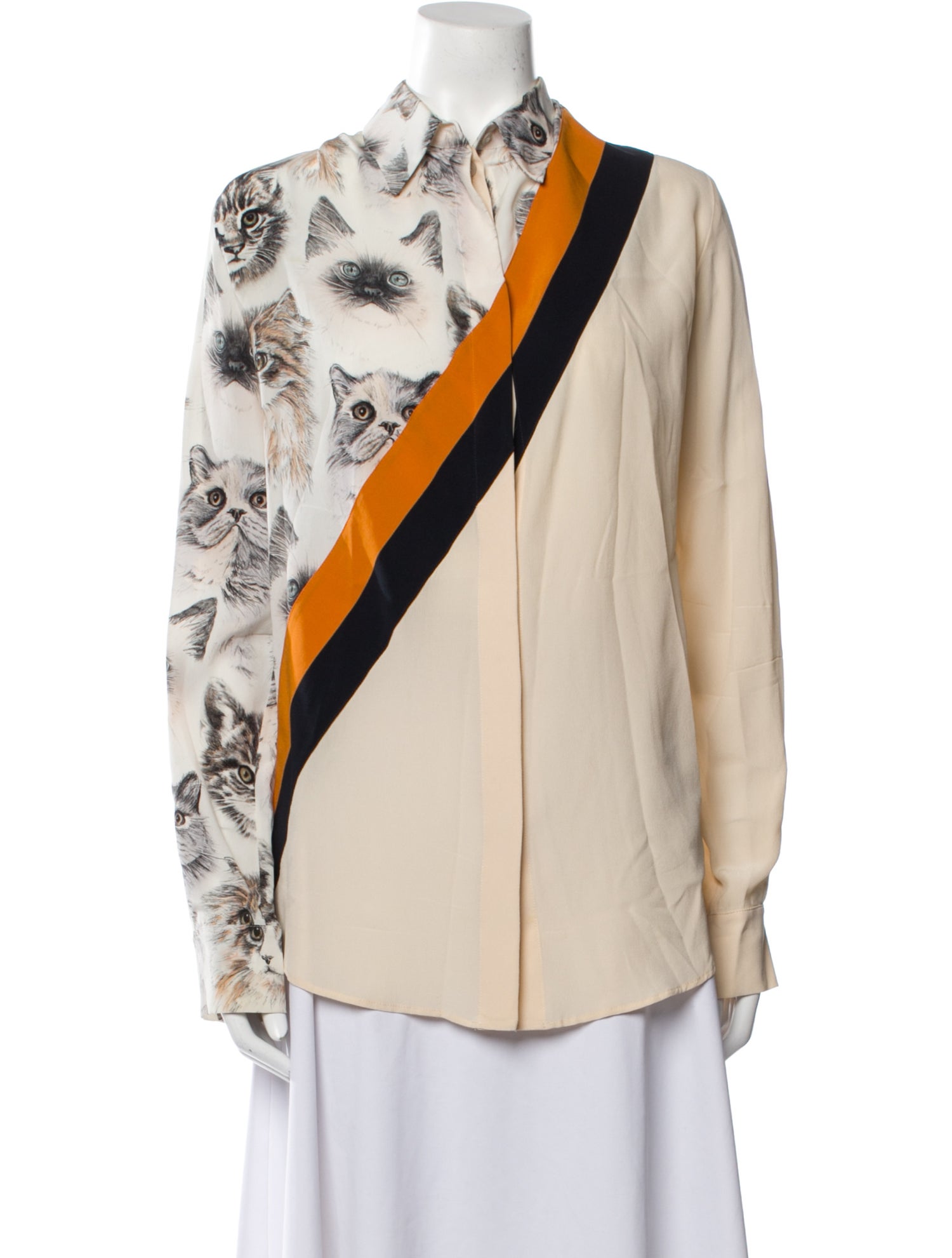 Stella McCartney Silk Printed Button-Up Top