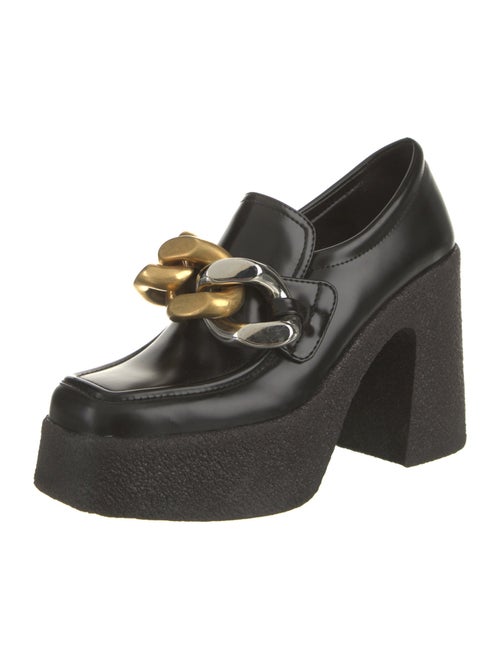 Stella McCartney Leather Chain-Link Accents Pumps