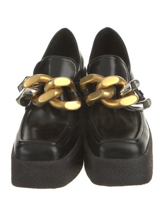 Stella McCartney Leather Chain-Link Accents Pumps