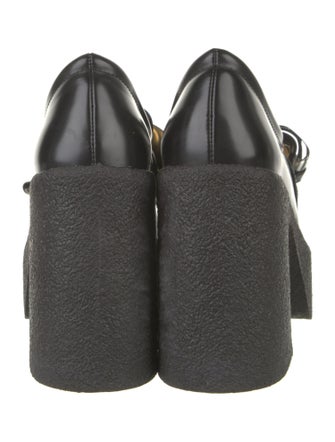 Stella McCartney Leather Chain-Link Accents Pumps