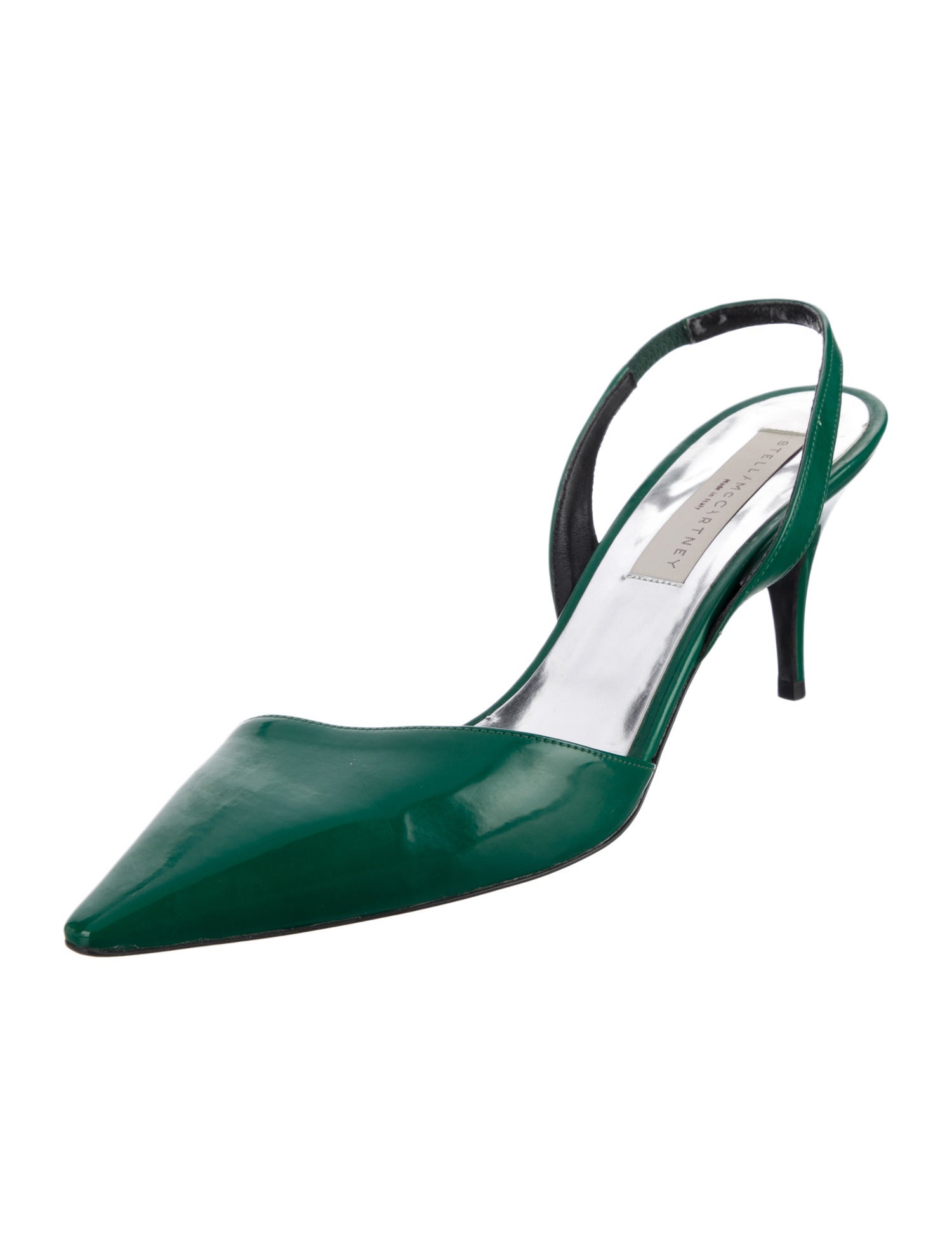 Stella McCartney Vegetarian Patent Leather Slingback Pumps