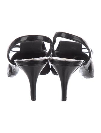 Stella McCartney Suede Bow Accents Slingback Pumps