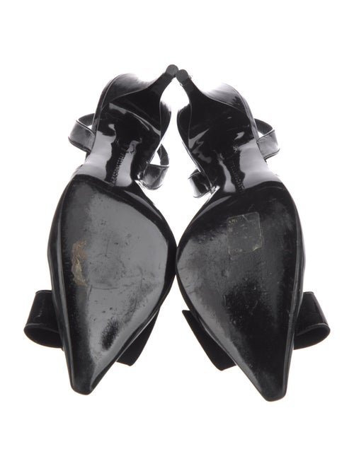 Stella McCartney Suede Bow Accents Slingback Pumps