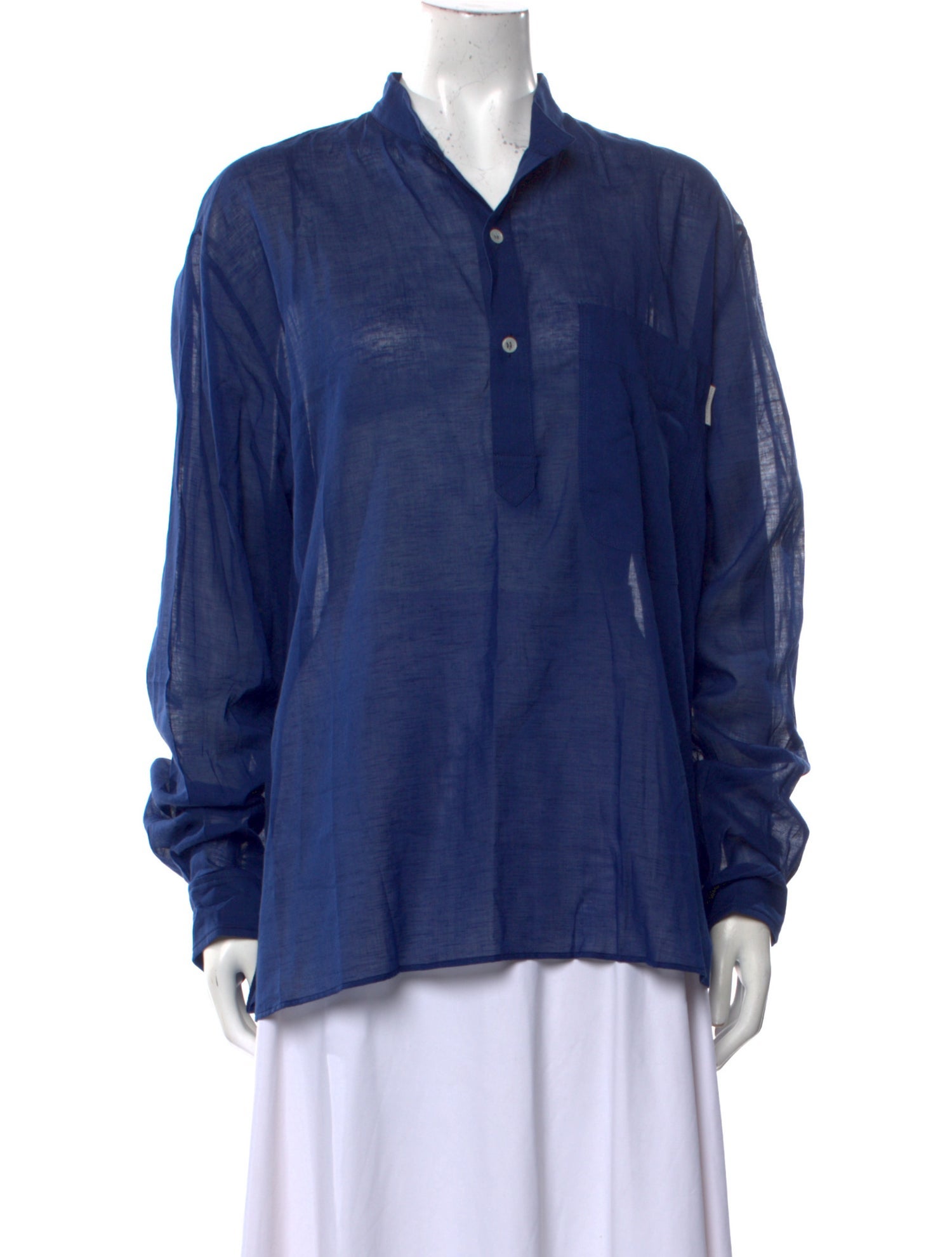 Stella McCartney V-Neck Long Sleeve Button-Up Top w/ Tags