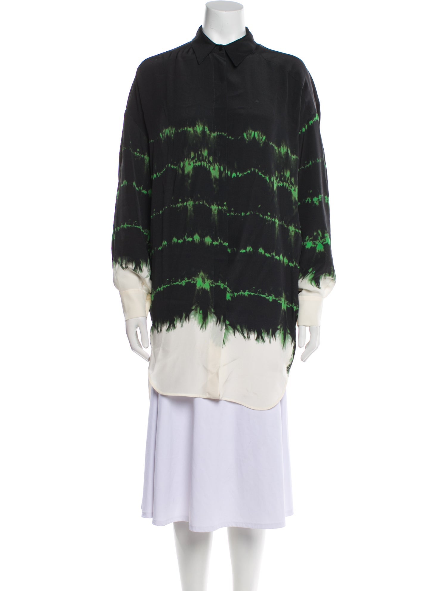 Stella McCartney Tie-Dye Print Mock Neck Tunic