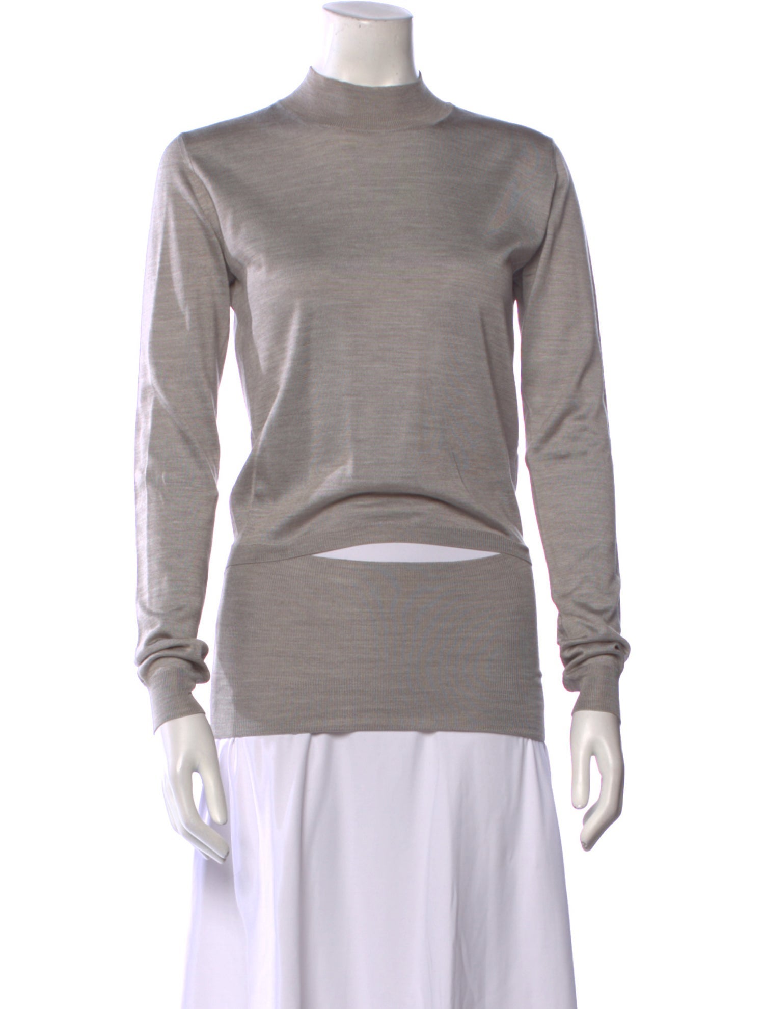 Stella McCartney Silk Mock Neck Sweatshirt