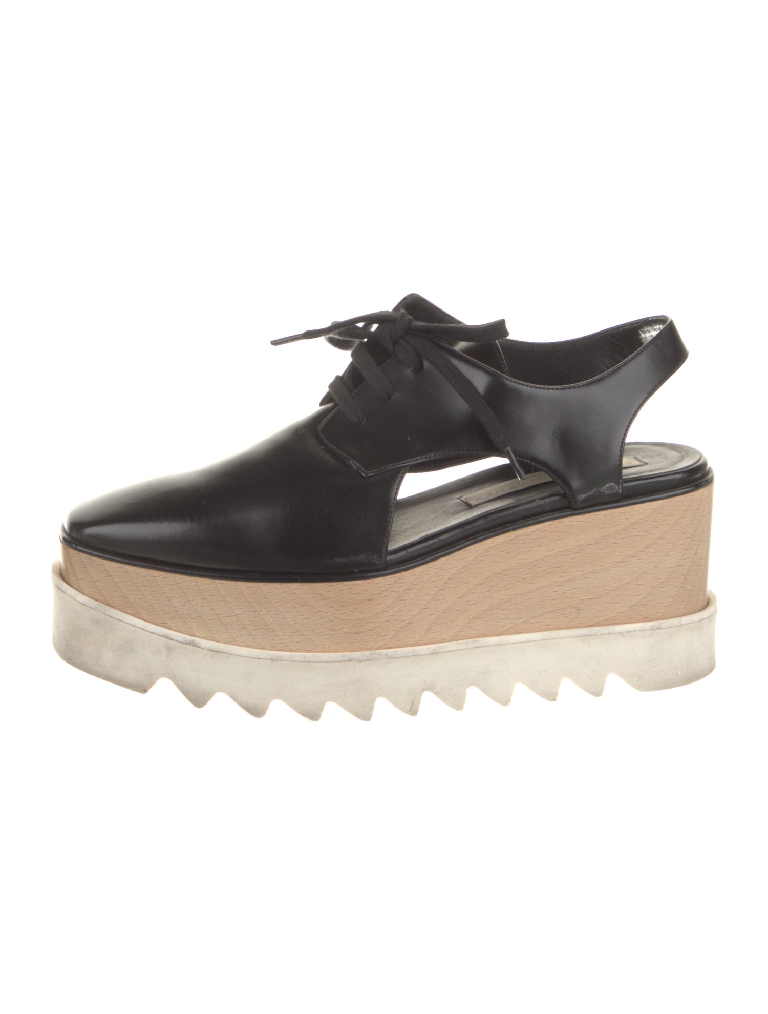Stella McCartney Leather Cutout Accent Slingback Flats