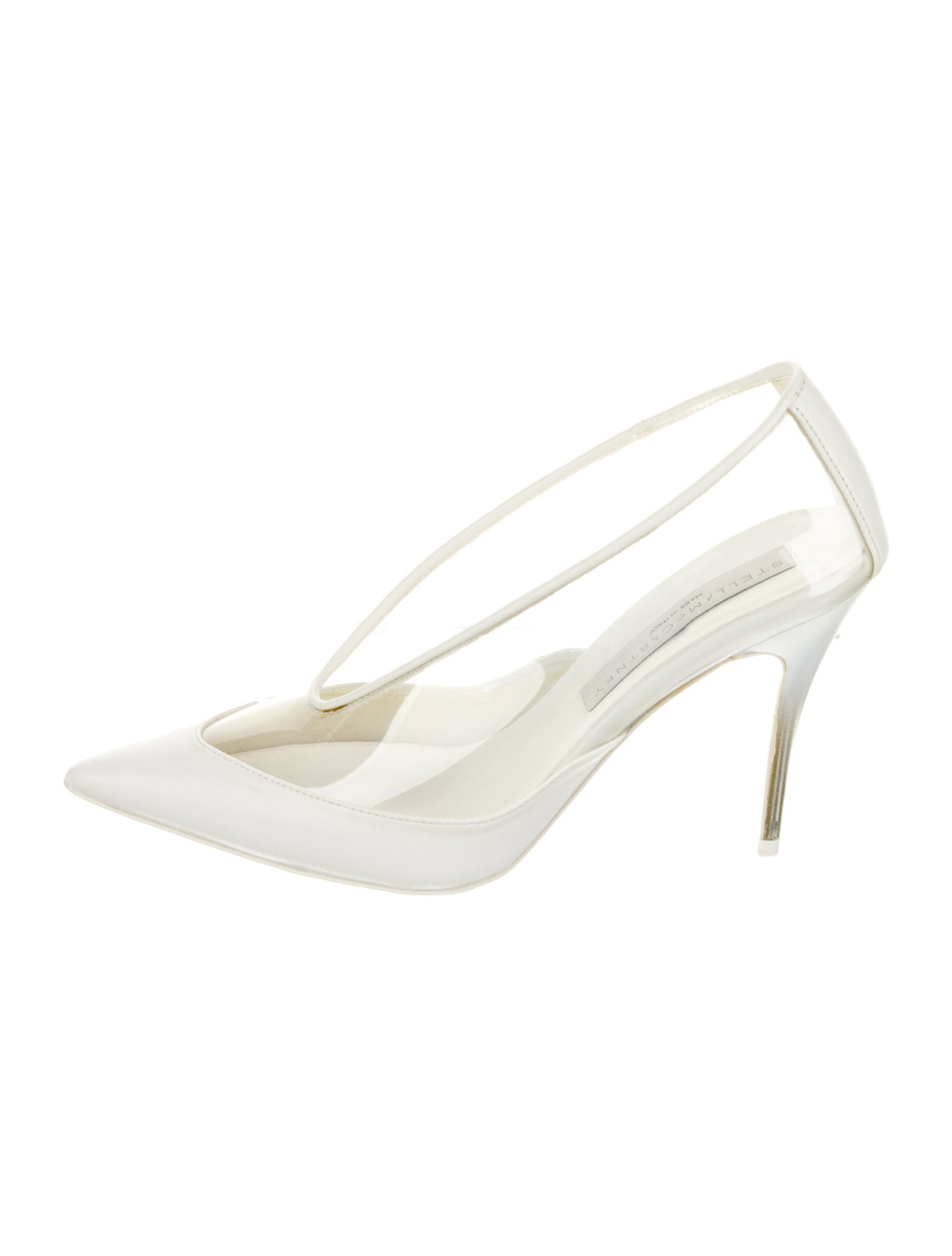 Stella McCartney PVC Leather Trim Embellishment Slingback Pumps