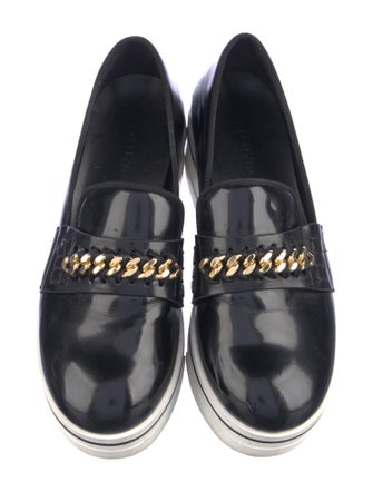 Stella McCartney Leather Chain-Link Accents Loafers