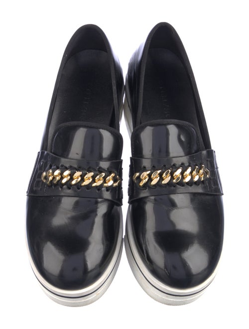 Stella McCartney Leather Chain-Link Accents Loafers