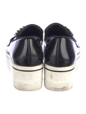Stella McCartney Leather Chain-Link Accents Loafers