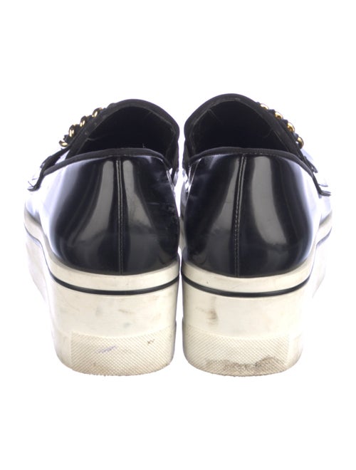 Stella McCartney Leather Chain-Link Accents Loafers