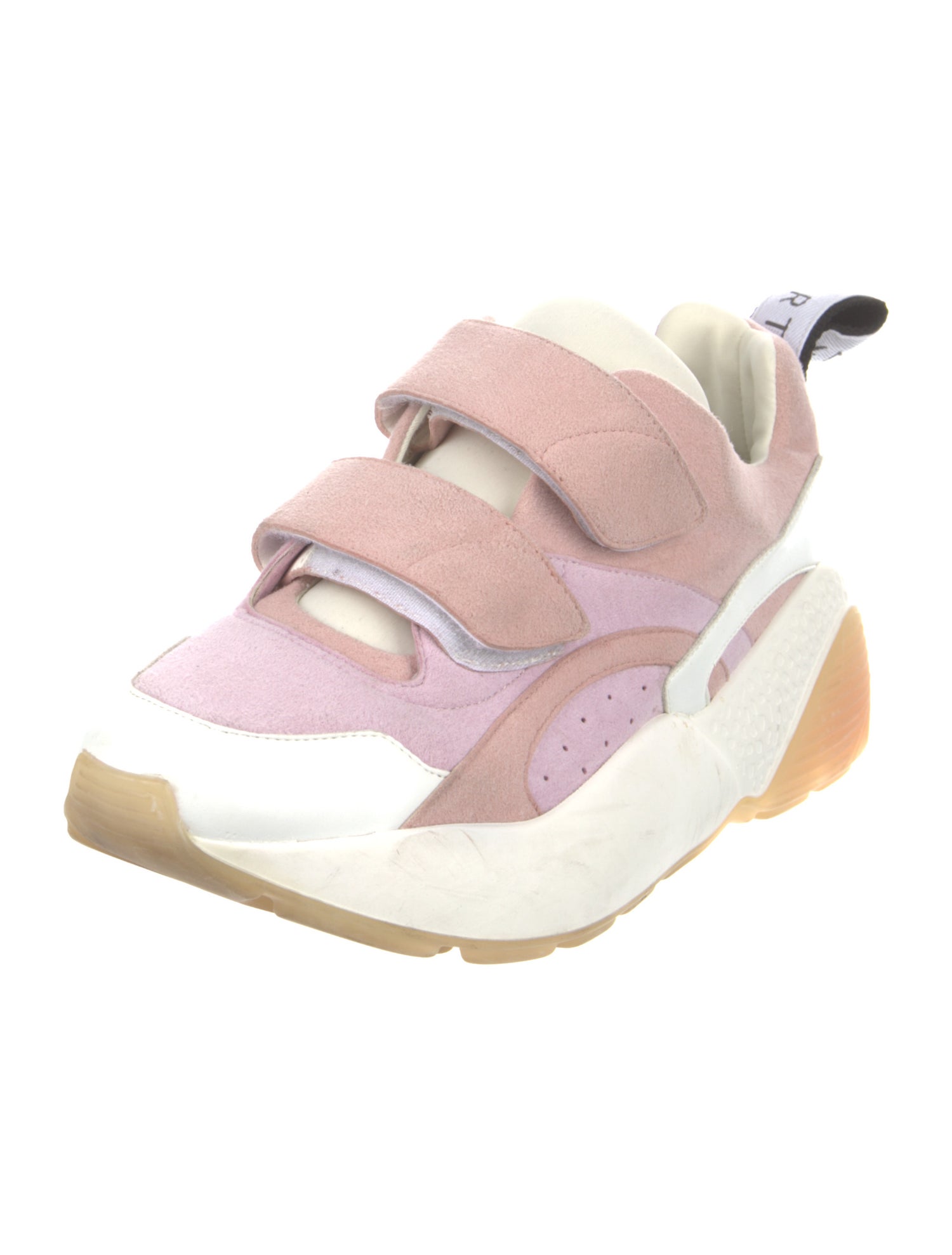 Stella McCartney Suede Colorblock Pattern Chunky Sneakers