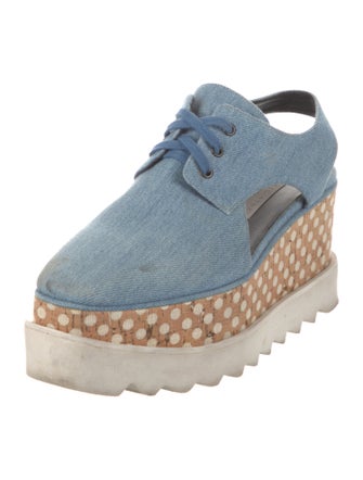 Stella McCartney Denim Slingback Flats