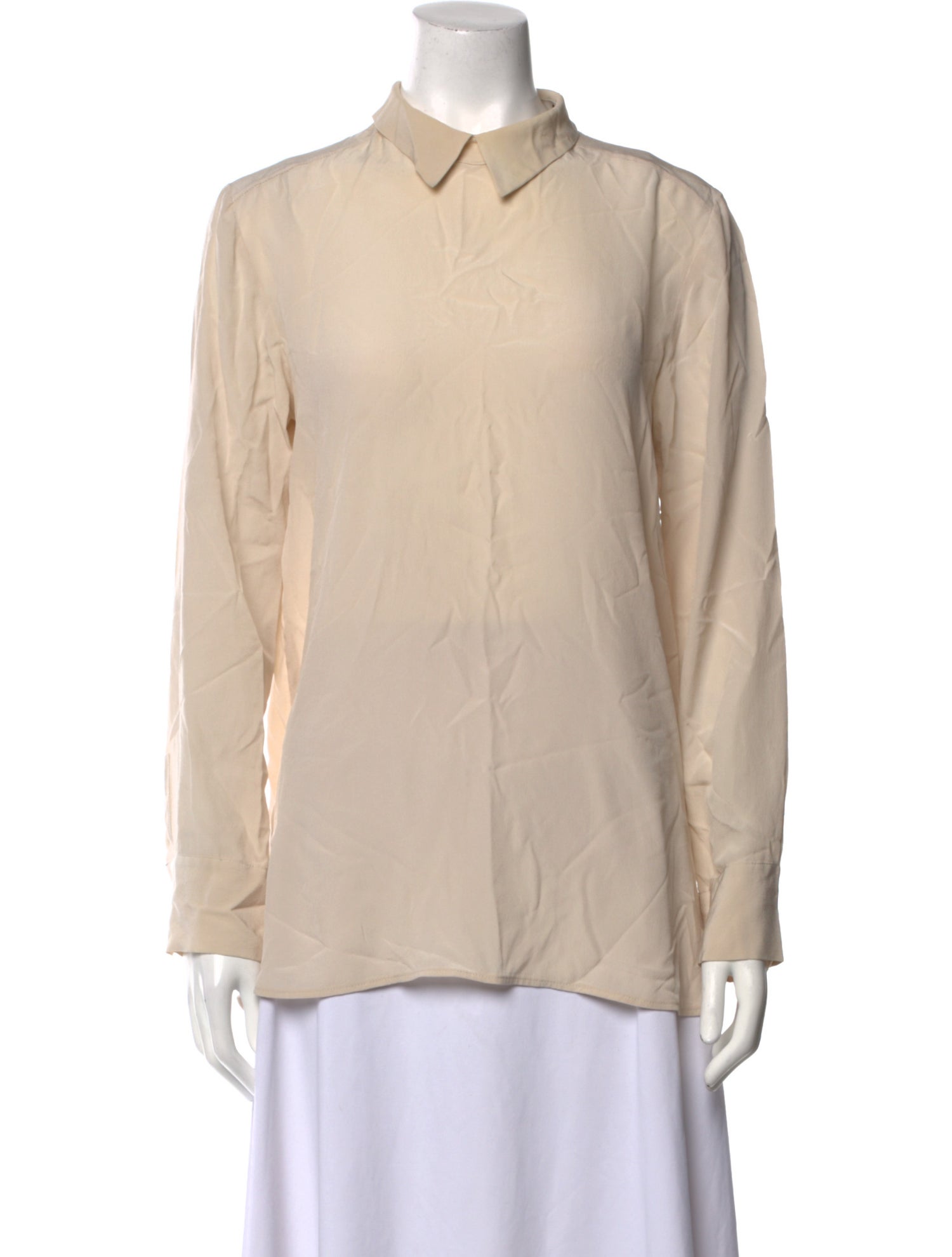 Stella McCartney Silk Long Sleeve Button-Up Top