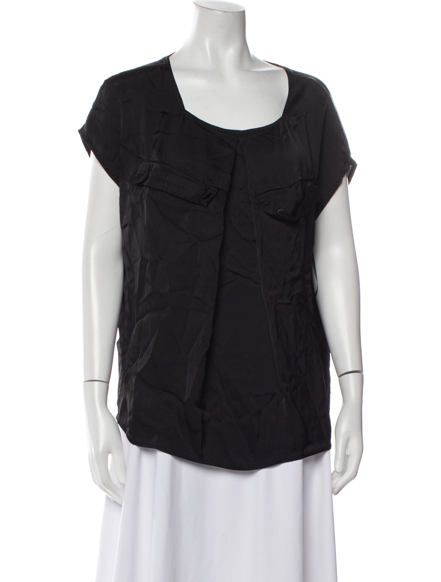 Stella McCartney Scoop Neck Short Sleeve Blouse