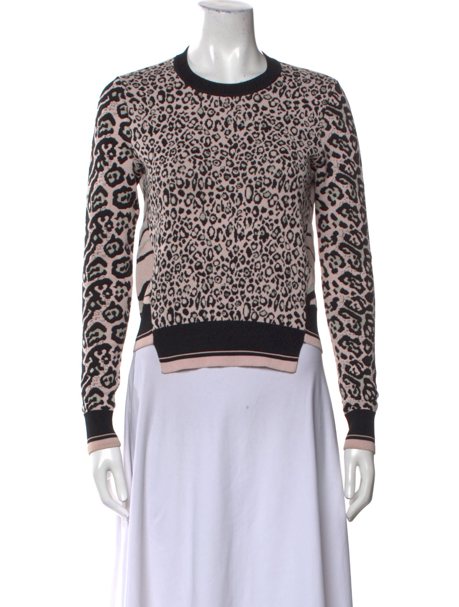 Stella McCartney Animal Print Crew Neck Sweater