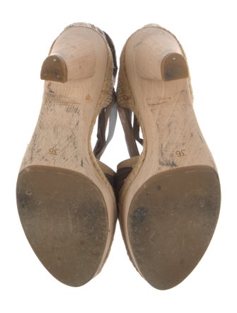 Stella McCartney Canvas Colorblock Pattern Slingback Pumps