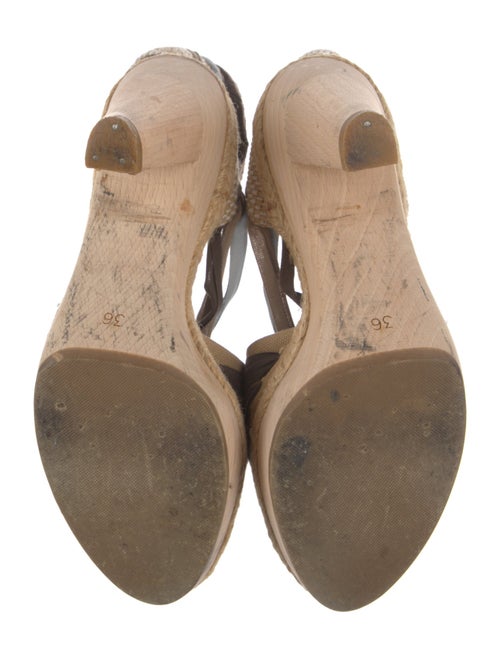 Stella McCartney Canvas Colorblock Pattern Slingback Pumps