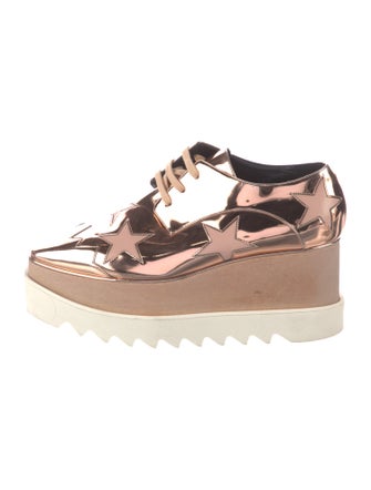 Stella McCartney Patent Leather Wedge Sneakers